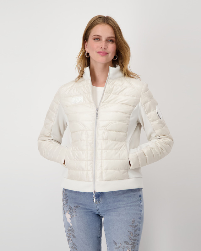 Стеганая куртка с вставками из неопрена на двухсторонней молнии