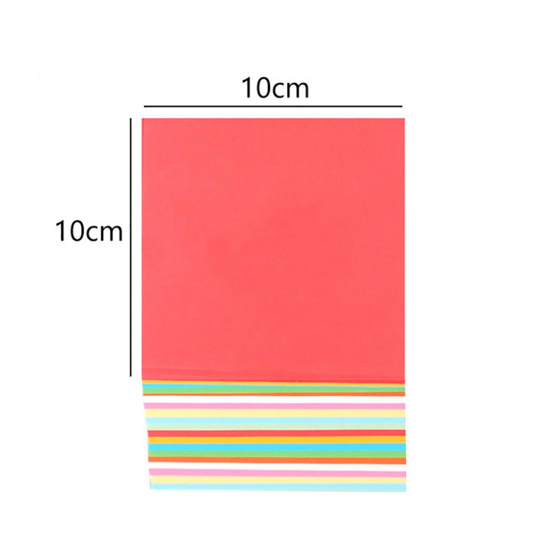 100шт квадратной двухсторонней цветной бумаги для оригами 10cm 100pcs
